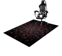 Qesjodfu Gaming Chair Mat for Hard Floors 100 x 120 cm, Floor Protection Mat for Hard Wood Tile Floors, Heavy Duty Office Chair Mats for Carpeted and Hardwood Floor, Non-slip Rectangle Desk Chair Mat