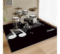Qesjodfu Non-Slip Soundproof Carpet Drum Rug Drum Mat Professional Drum Carpet Non-Slip Rugs Drum Carpets for Drummers Outdoor Electronic Drum Set Practice Music Rug Drumming Drum Rugs 200 x 160 cm