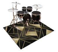 Qesjodfu Non-Slip Soundproof Drum Mat, Drum Rug Mat, Indoor Outdoor Drum Floor Mat, Electronic Drum Carpet Practice Pad, Drum Accessories for Electronic/Jazz Drum Kits, Floor Protection 200 x 180 cm