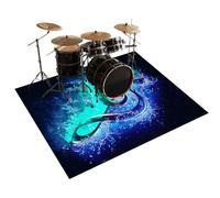 Qesjodfu Professional Drum Rugs Soundproof Carpet Drumming Drum Rug Mat Drum Carpet for Drummers Outdoor Electronic Drum Set Practice Music Rug Floor Protection Instrument Floor Mats 150 x 120 cm