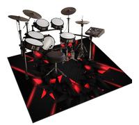 Qesjodfu Soundproof Mat For Electronic Drums, Drum Mat, Drum Rug Non-Slip Drum Rugs Floor Protector, Drum Mats For Drum Accessories, Piano, Electronic Drums, Electric Drum Kit Drum Carpet 120 x 80 cm