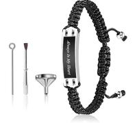 QESSUVNC Ashes Keepsake,Jewellery for Ashes,Urns for Ashes, Mini Urns for Human Cremation Jewellery for Ashes(Black)