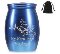 QESSUVNC Small Urns for Human Ashes, Urn or Ashes, Ashes Keepsake, Waterproof Cremation Urns for Ashes, Stainless Steel Funeral Memorial Ashes Holder for Cats, Dogs, Humans, Hair, Perfume