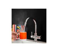 QETTLE Original 4 in 1 Instant Boiling Water Tap 4 Litre - Chrome Round Spout