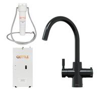 QETTLE Original 4-in-1 Instant Boiling Water Tap | True Boiling, Filtered Cold, Mains Hot & Cold (Black, 4 Litre Boiler)