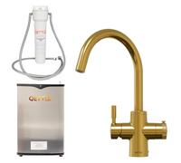QETTLE Original 4-in-1 Instant Boiling Water Tap | True Boiling, Filtered Cold, Mains Hot & Cold (Gold, 7 Litre Boiler)