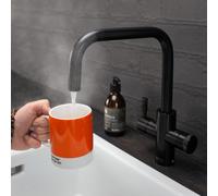 QETTLE Signature Modern 4 in 1 Instant Boiling Water Tap 2 Litre - Black Square Spout