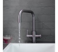 QETTLE Signature Modern 4 in 1 Instant Boiling Water Tap 4 Litre - Gunmetal Square Spout