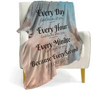 QETXVI Bible Verse Blanket with Inspirational Thoughts and Prayers- Religious Throw Blanket Soft Lightweight Cozy Plush Warm Blankets for Women Men Gift 60"X 80"