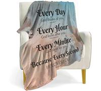 QETXVI Bible Verse Blanket with Inspirational Thoughts and Prayers- Religious Throw Blanket Soft Lightweight Cozy Plush Warm Blankets for Women Men Gift - 40"X 50"