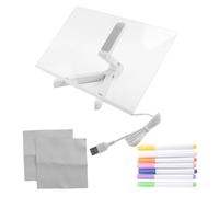 Qeunrtiy LED Memo Board Message Marker Board Glossy Acrylic with Light Illuminated Whiteboard (11.4 x 7 inch) Easy to Use