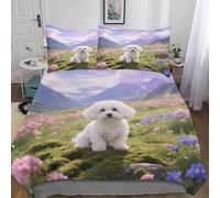 QEVAWPAE Papillon Style Pet Dog Duvet Cover And Bedding Set, Durable Fade Resistant Polyester, Smooth Texture, Great for Hotel Or Guest Room Double（200x200cm）