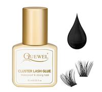 Qewel Black Cluster Lashes Glue - 10ml, Long-Lasting, Waterproof & No Irritation