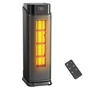 QEXREED Heater, 2000W PTC Electric Heater with 4 Modes, Energy-Saving-ECO-Mode, 90 Oscillation, 24H Timer, Remote Control, Quiet& Powerful Fan Heate