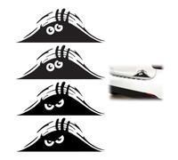 QEXUJOW 4 Monster Eyes Car Stickers Self Adhesive Personalized Body Decorations