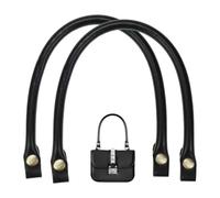 QEXUJOW Bag Making,Two Leather Bags with PU Leather Handles,Suitable for Purses, Crochet Bags or Handbags, 40cm (Black)