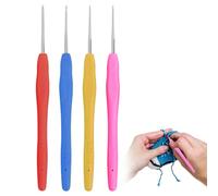 QEXUJOW Crochet Hooks,This 4pcs set fine crochet hooks is comfortable to hold and suitable for knitting different fabrics.Sizes are 1/1.25/1.5/1.75mm