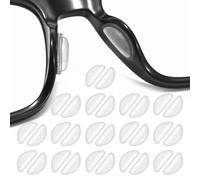 QEXUJOW Eyeglass Accessories 30pcs Transparent D Shape Nose Pads with Air Cushion Self Adhesive Silicone Suitable for Glasses Sunglasses