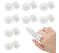 QEXUJOW First Aid Adhesive Plasters & Dressing Material, Fifteen White Finger Cots Protect Your Fingers and Are Suitable for Woodworking, Gardening, Sculpture and Other Activities