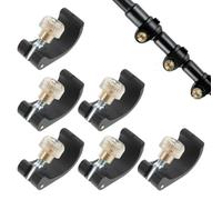 QEXUJOW Hiking Poles, 6 Black Trekking Pole Fasteners, 14 mm Outer Clasps, Replacement Part for Trekking Poles