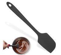 QEXUJOW Kitchen Spatula, A Large Black Flexible Silicone Spatula, Non-Stick Kitchen Spatula, Heat Resistant Rubber Spatula, Kitchen Stirring Spatula
