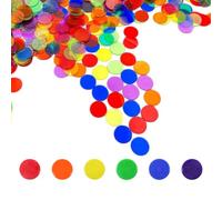 QEXUJOW Poker Chips, 100 Game Chips, Coloured Tokens, Mini Poker Chips, Bonus Game Chips, Suitable for Parties and Schools (19mm)