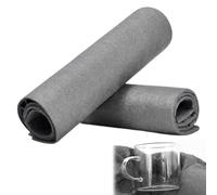 QEXUJOW Reusable Cleaning Cloths, Two Grey Glass Cleaning Cloths, Microfiber Tea Towels, 30 x 40 cm, Leaves No Water Stains