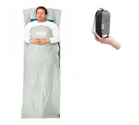 QEZER Sleeping Bag Liner, Ultralight Travel Sheets, Soft & Portable Large Sleeping Bag Liners for Adults silky soft and with a practical zipper easy to store