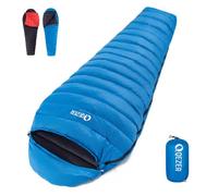 QEZER Ultralight Sleeping Bag for Adults,only 780g Backpacking Sleeping Bag Filled 600+FP Duck Down 5°C 15°C for Camping,and Hiking,Warehouse Outdoor