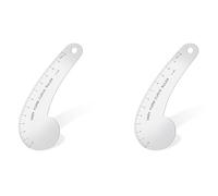 Qezodsx 2X Vary Form Curve Ruler 12Inch Solid Metal French Curve Hip Curve Ruler for Measuring Sewing Design Making
