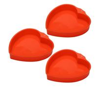 Qezodsx 3PCS Silicone Heart Shaped Cake Pans 8 Inch Nonstick Mold for Baking for Valentine's Day & Special Occasions