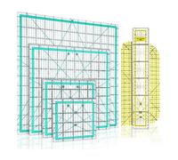 Qezodsx 6 Piece Quilting Ruler Ironing Ruler Fabric Cutting Ruler and Clear Mark Acrylic Ruler