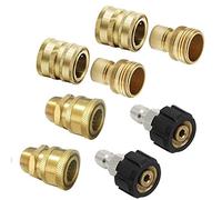 Qezodsx 8PCS Pressure Washer Adapter Set, Quick Disconnect Kit, M22 Swivel to 3/8 Inch Quick Connect 3/4 Inch to Quick Release