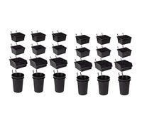 Qezodsx Pegboard Bins Peg Board Cups with Hooks & Loops 24 Pack,Assortment Organizer Accessory,Tools Storage Arrange System Kit