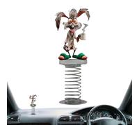 Qfdiwr 2D Animal Rabbit Decor Dashboard Decoration Acrylic Interior Vibrant Animated Ornament for Family Travel Journey Work Sedan MPV Camper
