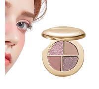 Qfdiwr 4-in-1 Make-Up Palette - Blush and Highlighter Long Hold for Travel Face Girls Teens Women Adult
