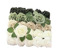 Qfdiwr Artificial Flowers | 25 Pieces Gradient Flower Centerpieces, Realistic Decoration for Vase Composition Indoor Outdoor Home Garden Church