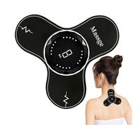 Qfdiwr Back Massager - Portable Deep Tissue Stimulator, 8 Adjustable Programs Wireless USB Rechargeable for Neck Massage at Gym, Car and Sleep