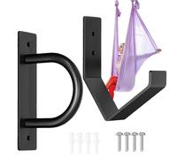 Qfdiwr Battle Rope Wall Rack, Wall Mounted Battle Horn Holder | Heavy Steel Exercise Rope Storage,Strong Training Bracket,Multipurpose Hook for Home Gym