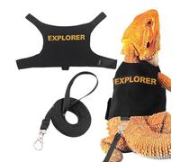 Qfdiwr Bearded Dragon Walking Harness, Bearded Dragon Vest | Anti-Escape Bearded Dragon Harness - Adjustable Clothes Soft Bearded Dragon Walking Vest for Small Pets