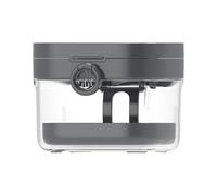 Qfdiwr Denture Soaking Box, Denture Bath Cup - with Mirror, Teeth Protector, Cleaning Set for Travel, Bathroom, Dental Appliance, grey, Se référer au descriptif, Refer to description