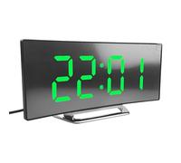 Qfdiwr Digital Clock | Digital Alarm Clock with LED Display and Curved Screen Easy to Read High Brightness Time Management Tool for Teens Students