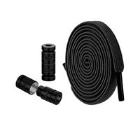 Qfdiwr elastic shoe laces lazy lace rope lazy flat lazy shoelaces no tie shoelaces versatile shoe strings for sports shoes, hiking shoes, sneakers, Black, Se référer au descriptif