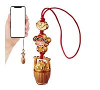 Qfdiwr Feng Shui Wealth Ornament, Wealth Attracting Ornaments, Cai Shen Phone Lanyard - Health Peace and Wealth Success Blessing Pendant for Decoration