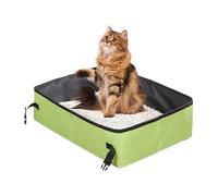 Qfdiwr Foldable Cat Litter - Foldable and Compact Cat Litter - Leak Proof Cat Toilet for Travel in the Car Camping Hotels and Easy Trips