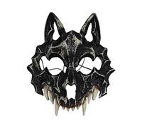Qfdiwr Halloween Costume Wolf Skull 20 x 20 cm Headwear for Scary Cosplay Costume Accessories for Halloween Men Women Boys Haunted Houses Festivals