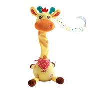 Qfdiwr Musical Giraffe Singing, 15 x 15 x 32 cm Dancing and Twisted Giraffe Toy, Soft and Fun, Recording and Rehearsing What You Say, for Boys and Girls