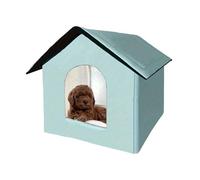 Qfdiwr Outdoor Cat House, Windproof Sleeping Tent Hiding Tent - Weatherproof Oxford Cat Shelter for Outdoors, Winter, Terrace, Balcony and Pets