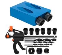 Qfdiwr Pocket Template Kit, Wood Jig 15 Degree - Guide System for Screws Angular Assemblies Furniture Framing