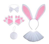 Qfdiwr rabbit dress set, easter bunny costume set, colorful rabbit jumpsuit costume, cute rabbit cosplay set, halloween party supplies,